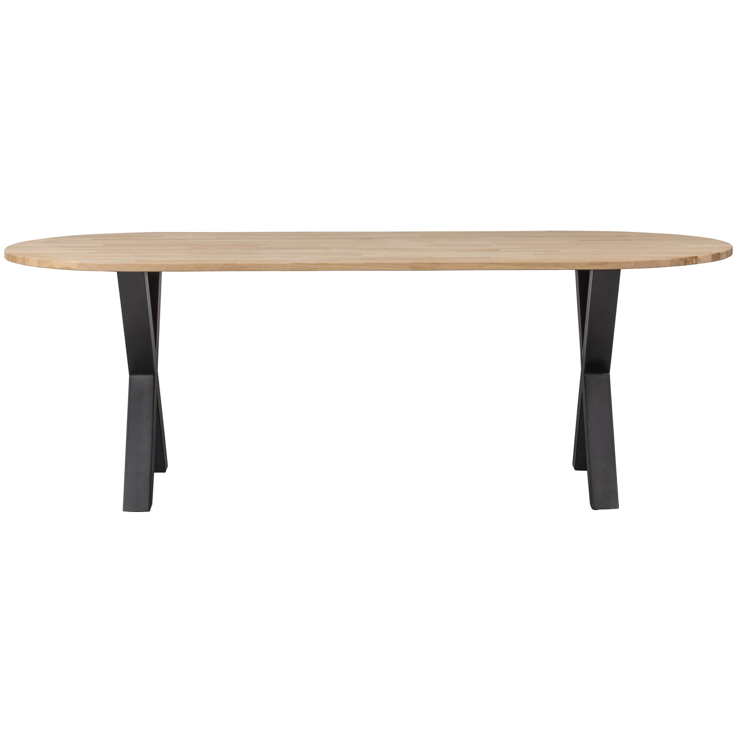 Ovale Eettafel Tablo met X-poot, 220 x 90cm - Afbeelding 2