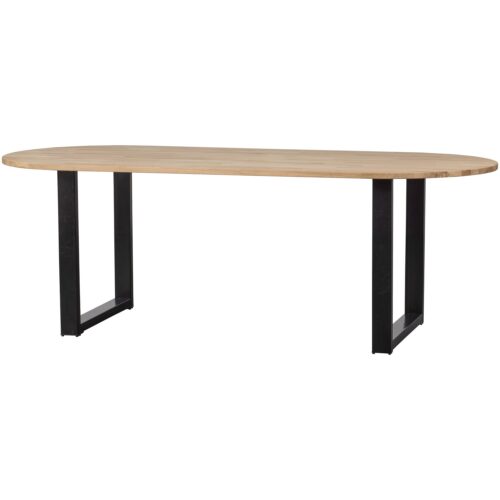 Ovale Eettafel Tablo met U-poot, 220 x 90cm