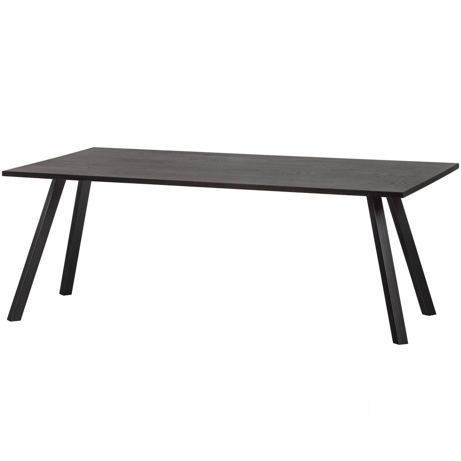 Eettafel Tablo Eiken, Met 2-standen poot, kleur Blacknight - 160 cm - Afbeelding 3