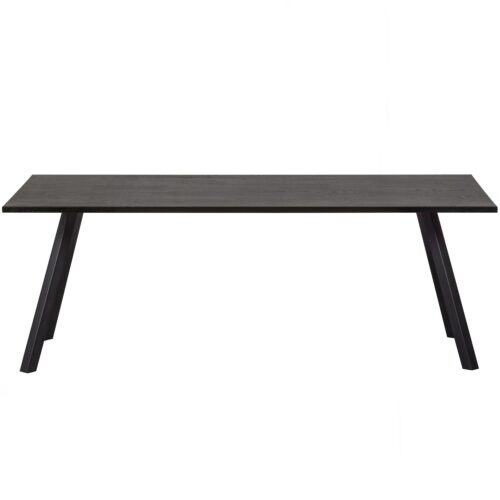 Eettafel Tablo Eiken, Met 2-standen poot, kleur Blacknight - 160 cm - Afbeelding 2