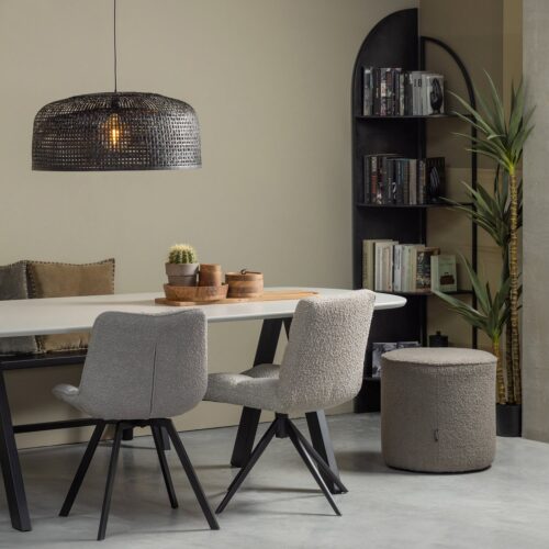 Eetkamerbank Imme Grenenhout 110cm, kleur Zwart - Afbeelding 3