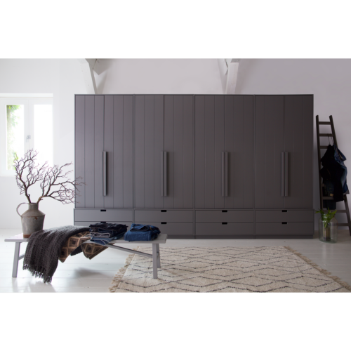 Kledingkast Skik Grenen, 231 x 95cm, kleur Leem - Afbeelding 2