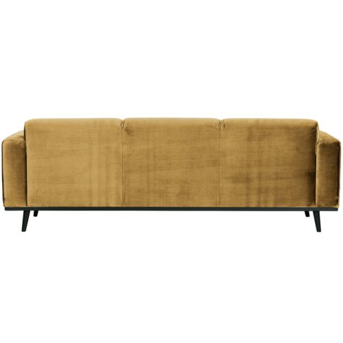 Statement 3-zits bank 230 cm fluweel honinggeel - Afbeelding 3