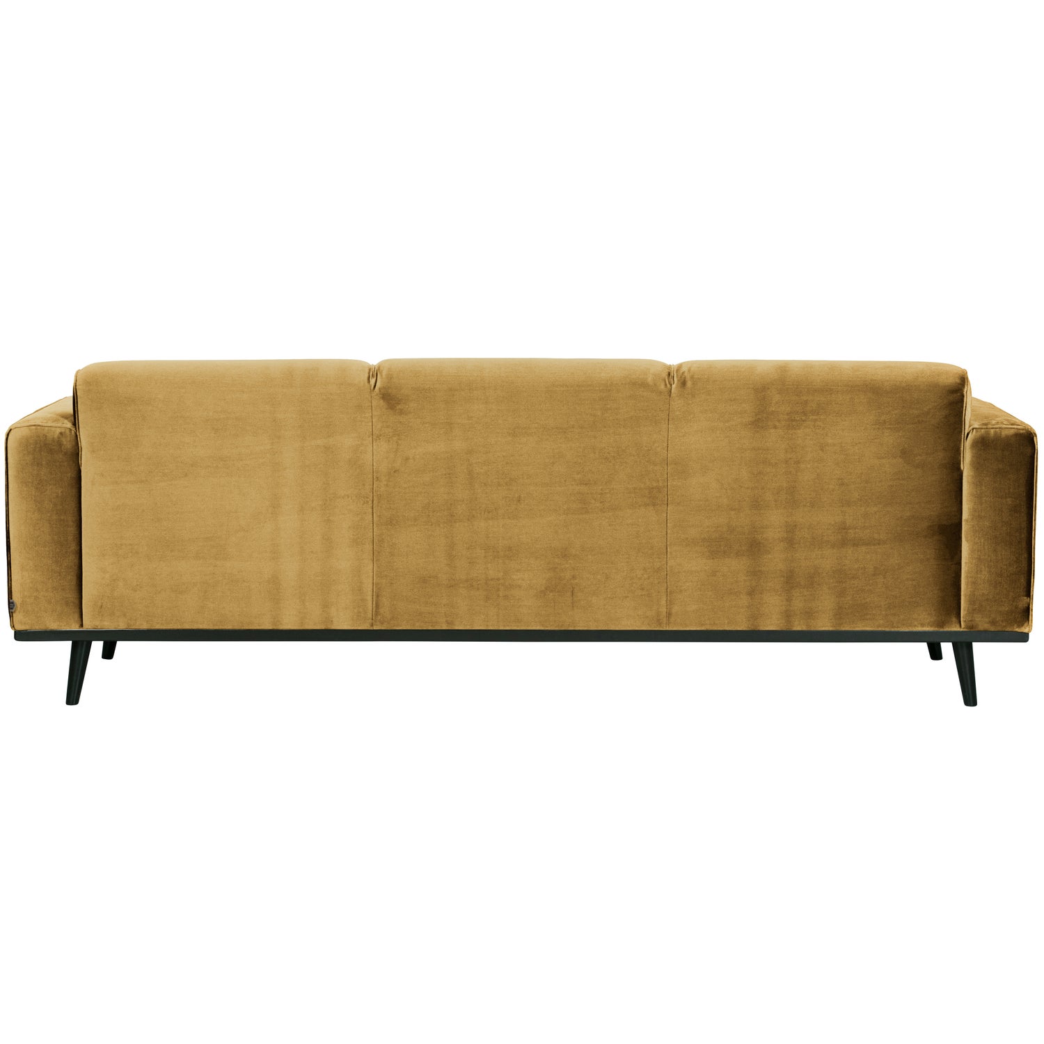Statement 3-zits bank 230 cm fluweel honinggeel - Afbeelding 3