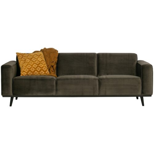 Statement 3-zits bank 230 cm fluweel warm groen - Afbeelding 3