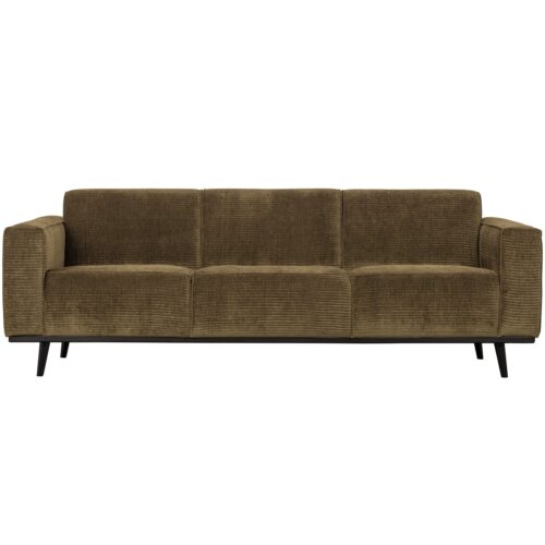 Statement 3-zits bank 230 cm brede platte rib rock