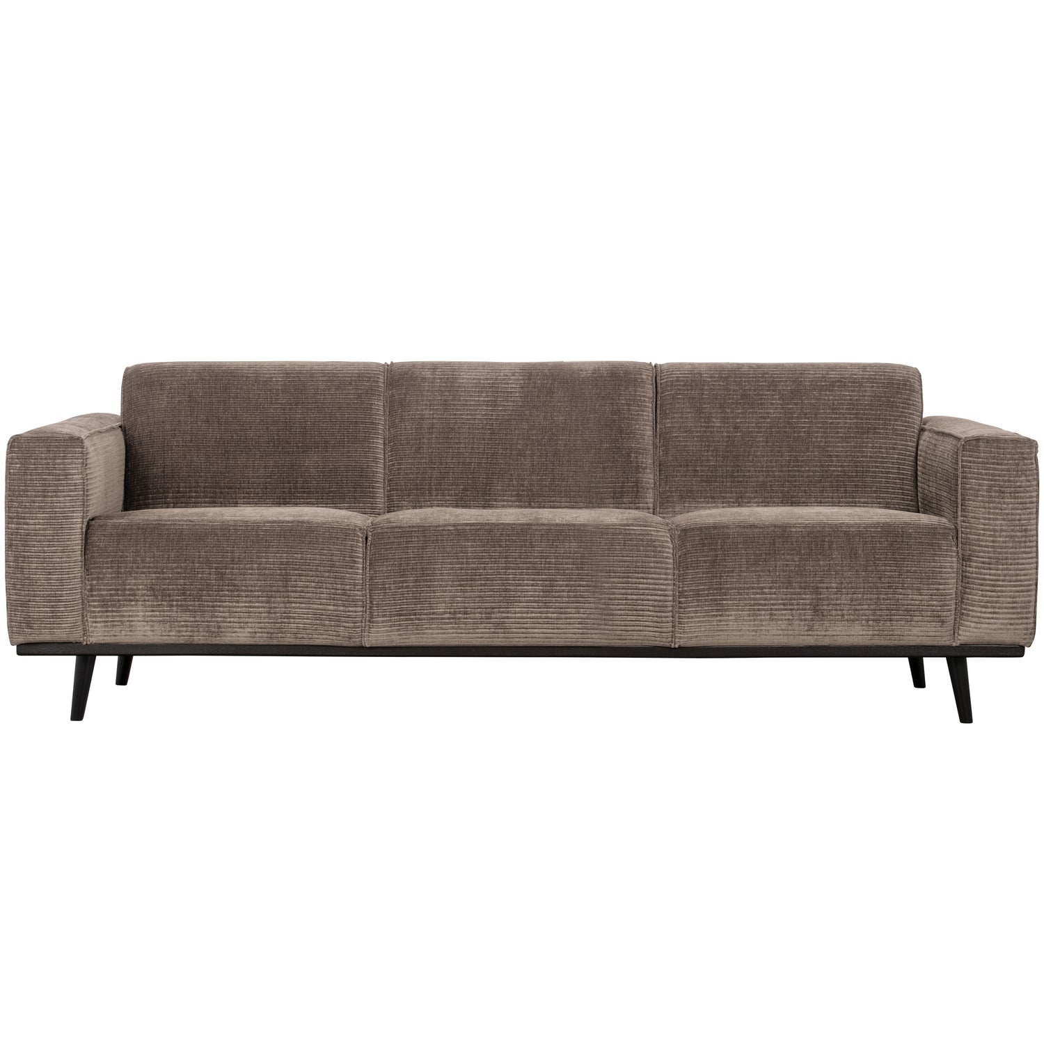 Statement 3-zits bank 230 cm brede platte rib taupe