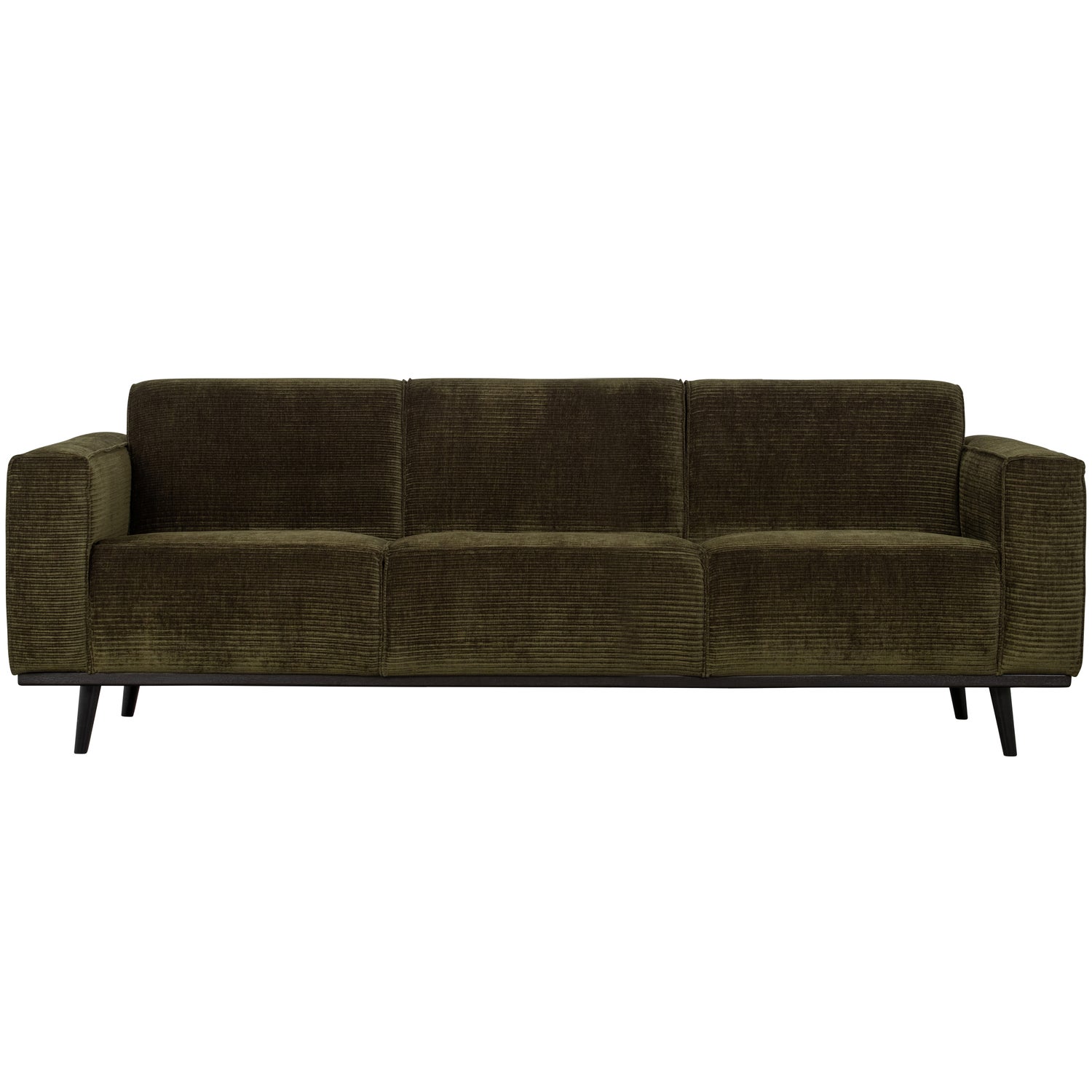 Statement 3-zits bank 230 cm brede platte rib warm groen