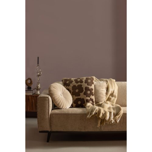 Statement 3-zits bank 230 cm structure velvet wheatfield - Afbeelding 2