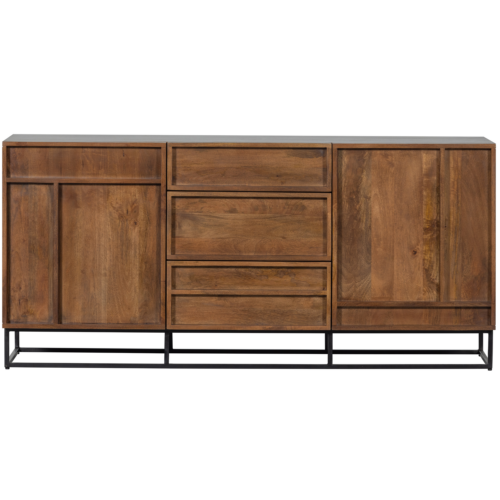 Dressoir Forrest Mangohout, 160cm, kleur Bruin - Afbeelding 3