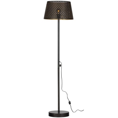 Vloerlamp Kars kleur Zwart/Antique Brass - Afbeelding 2