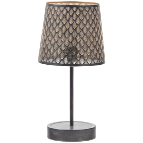 Tafellamp Kars kleur Zwart/Antique Brass