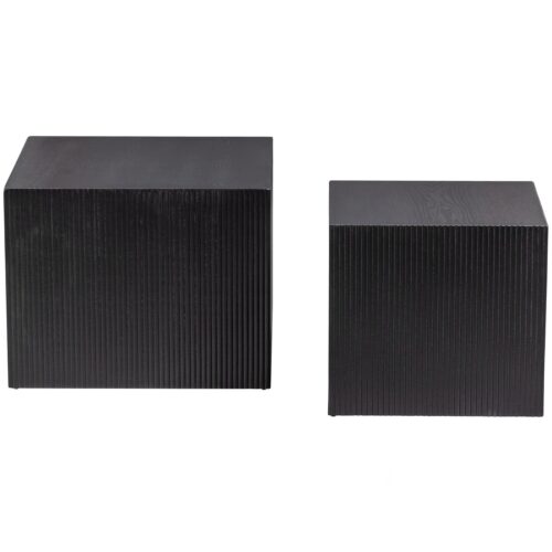 Vierkante Bijzettafel Sanne Set van 2 stuks  zwart - Afbeelding 3