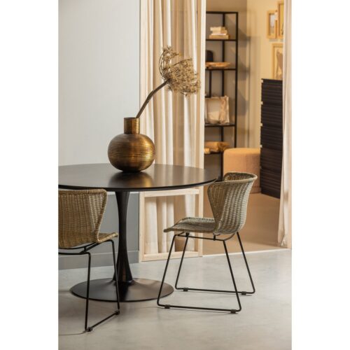 Ronde Eettafel Sammy 120cm, kleur Zwart - Afbeelding 2