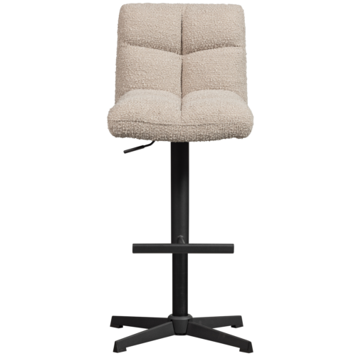 Draaibare Barstoel Vinny Bouclé -  Zand (zithoogte 60-80cm) - Afbeelding 4