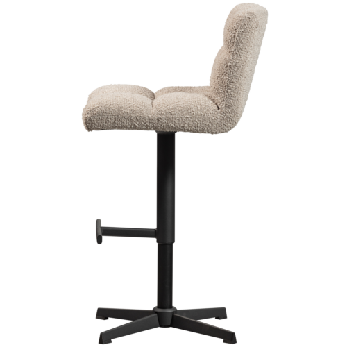 Draaibare Barstoel Vinny Bouclé -  Zand (zithoogte 60-80cm) - Afbeelding 5