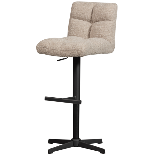 Draaibare Barstoel Vinny Bouclé -  Zand (zithoogte 60-80cm) - Afbeelding 6