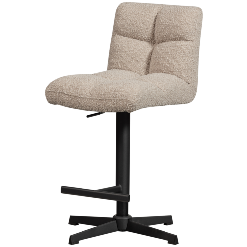 Draaibare Barstoel Vinny Bouclé -  Zand (zithoogte 60-80cm) - Afbeelding 7