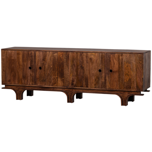 Dressoir Staes Mangohout, 200cm, kleur Walnoot