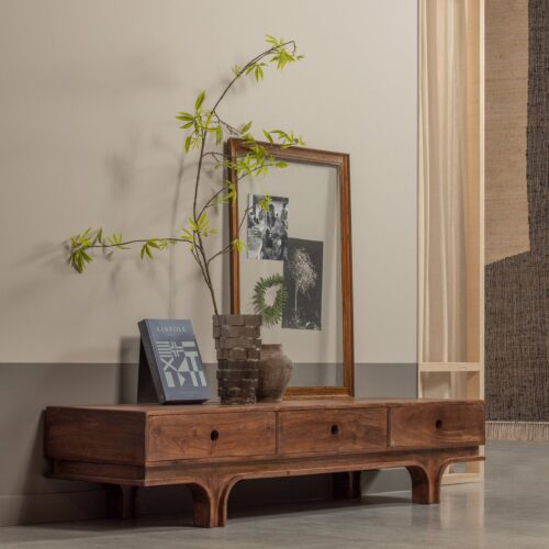 TV-meubel Staes Mangohout 180cm - Afbeelding 2