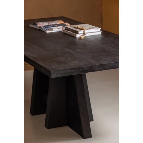 Eettafel Kean Mangohout 2200x100 cm - Zwart - Afbeelding 2