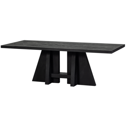 Eettafel Kean Mangohout 2200x100 cm - Zwart