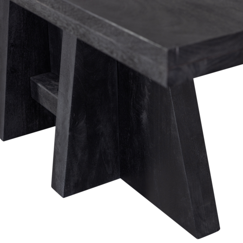 Eettafel Kean Mangohout 180x100 cm - Zwart - Afbeelding 4