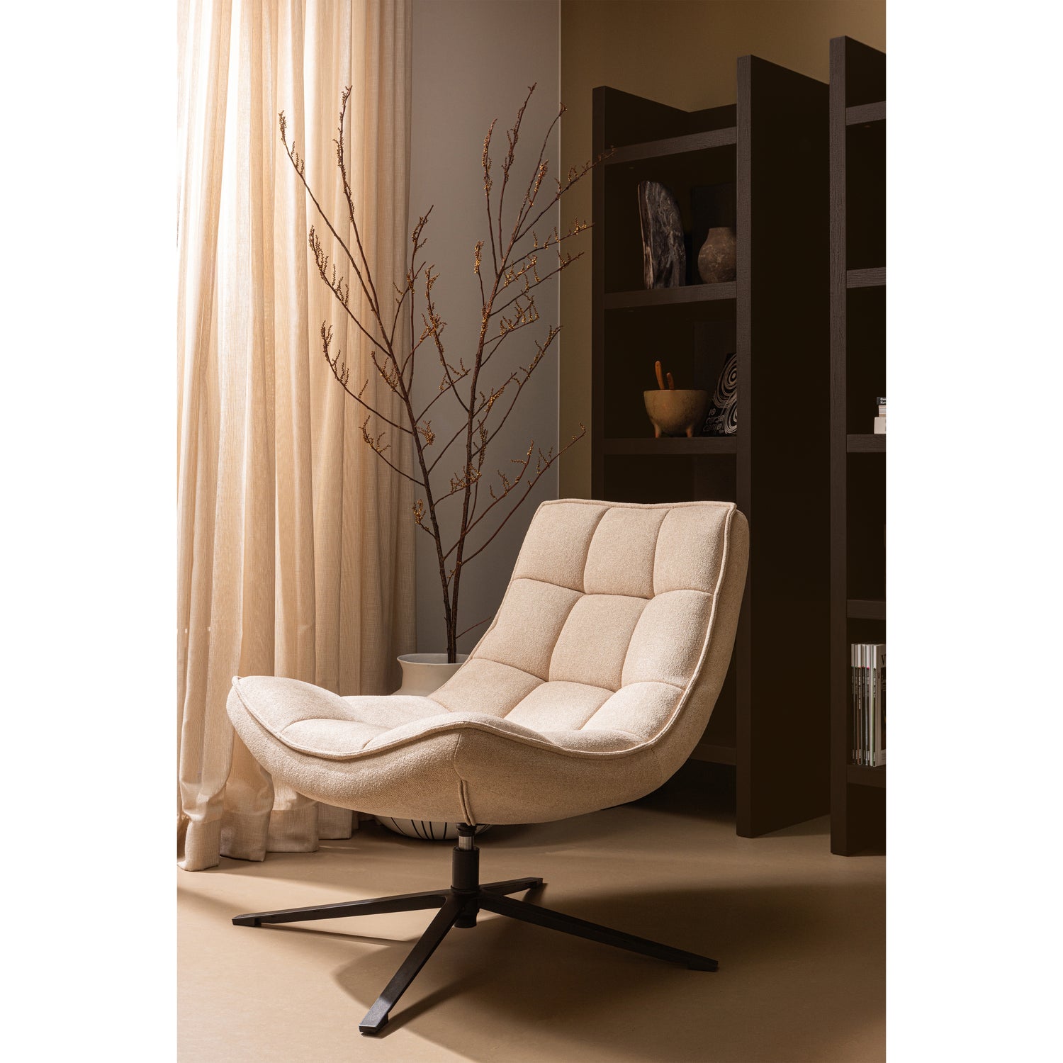 Draaifauteuil Maudi - Naturel - Afbeelding 9