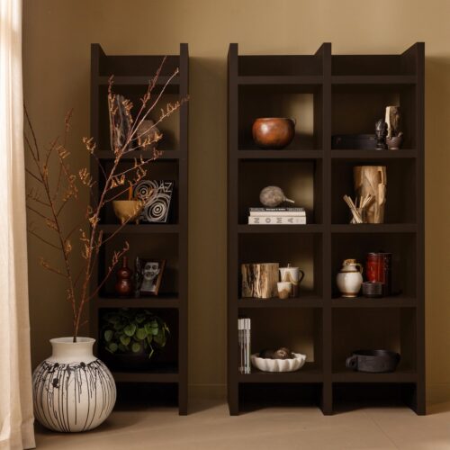 Wandkast Timo MDF 195x50cm - Donkerbruin - Afbeelding 2