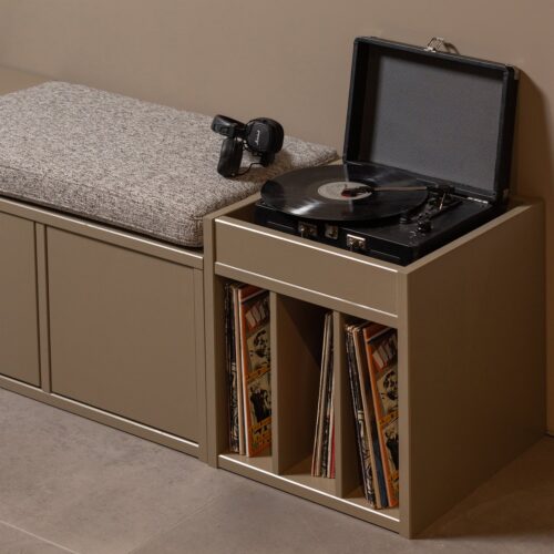 Opbergbank Turner Met kussen, 80cm, kleur Mud - Afbeelding 2
