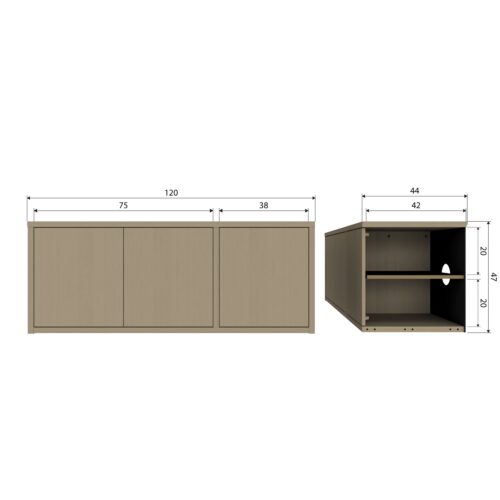 TV-meubel Turner kleur Mud - Afbeelding 10