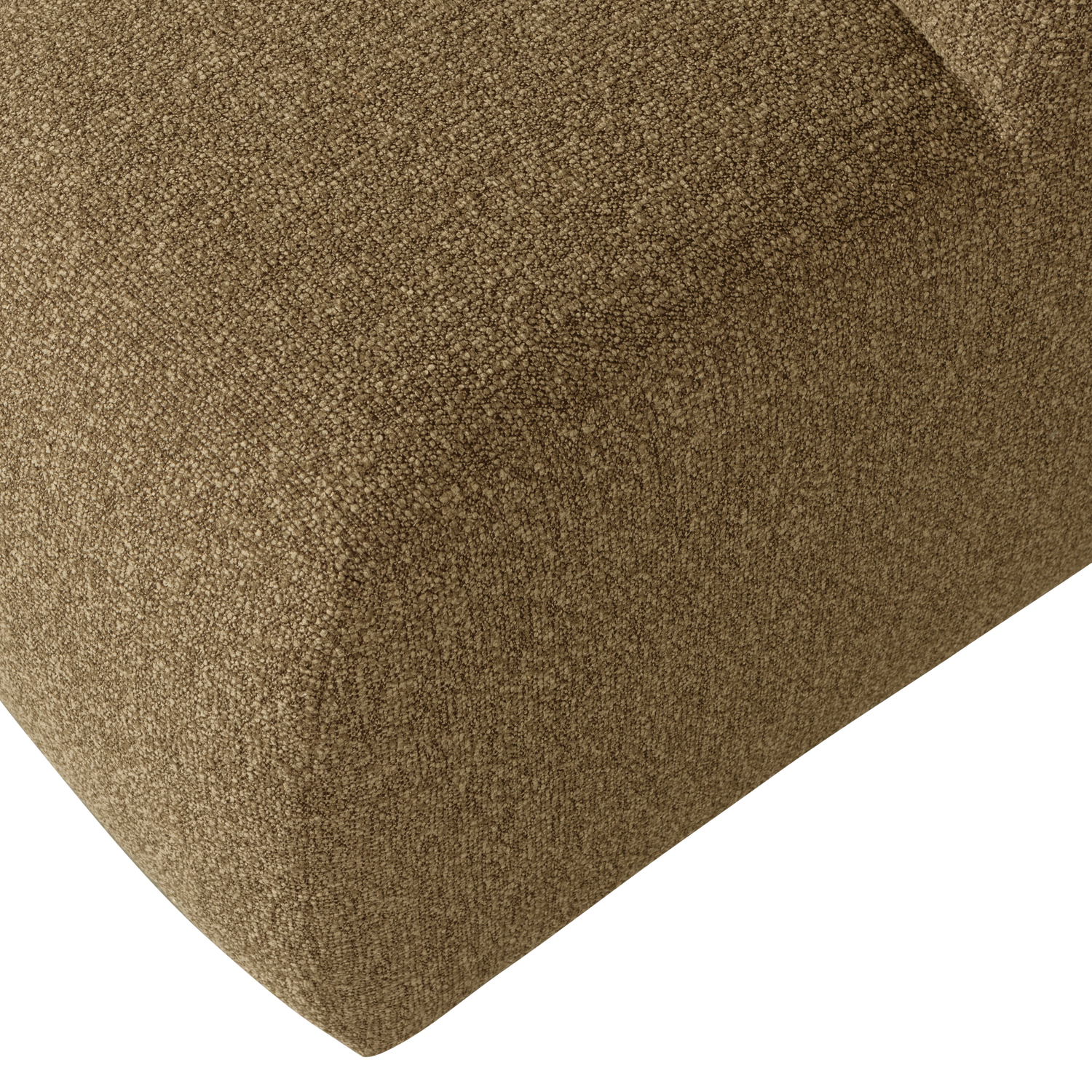 Poef Mojo 45x84x64cm Bouclé Geel/Bruin - Afbeelding 3