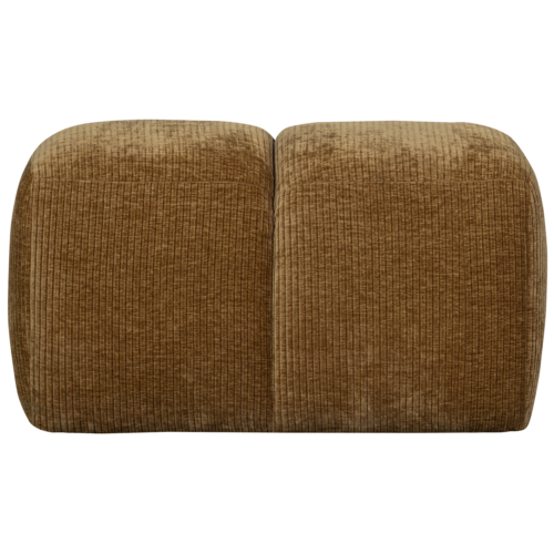 Poef Mojo 45x84x64cm Geweven Ribstof HoningGeel - Afbeelding 2