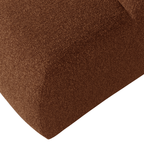 Poef Mojo 45x84x64cm Bouclé Roestbruin - Afbeelding 3