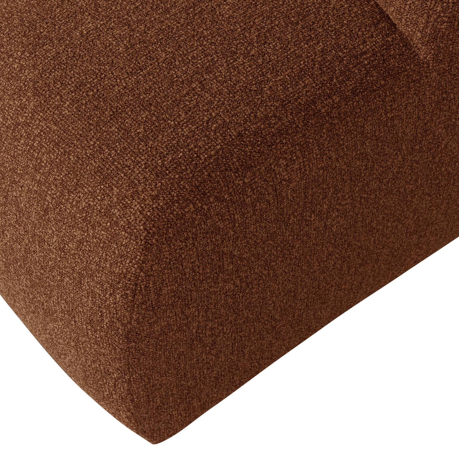 Poef Mojo 45x84x64cm Bouclé Roestbruin - Afbeelding 3