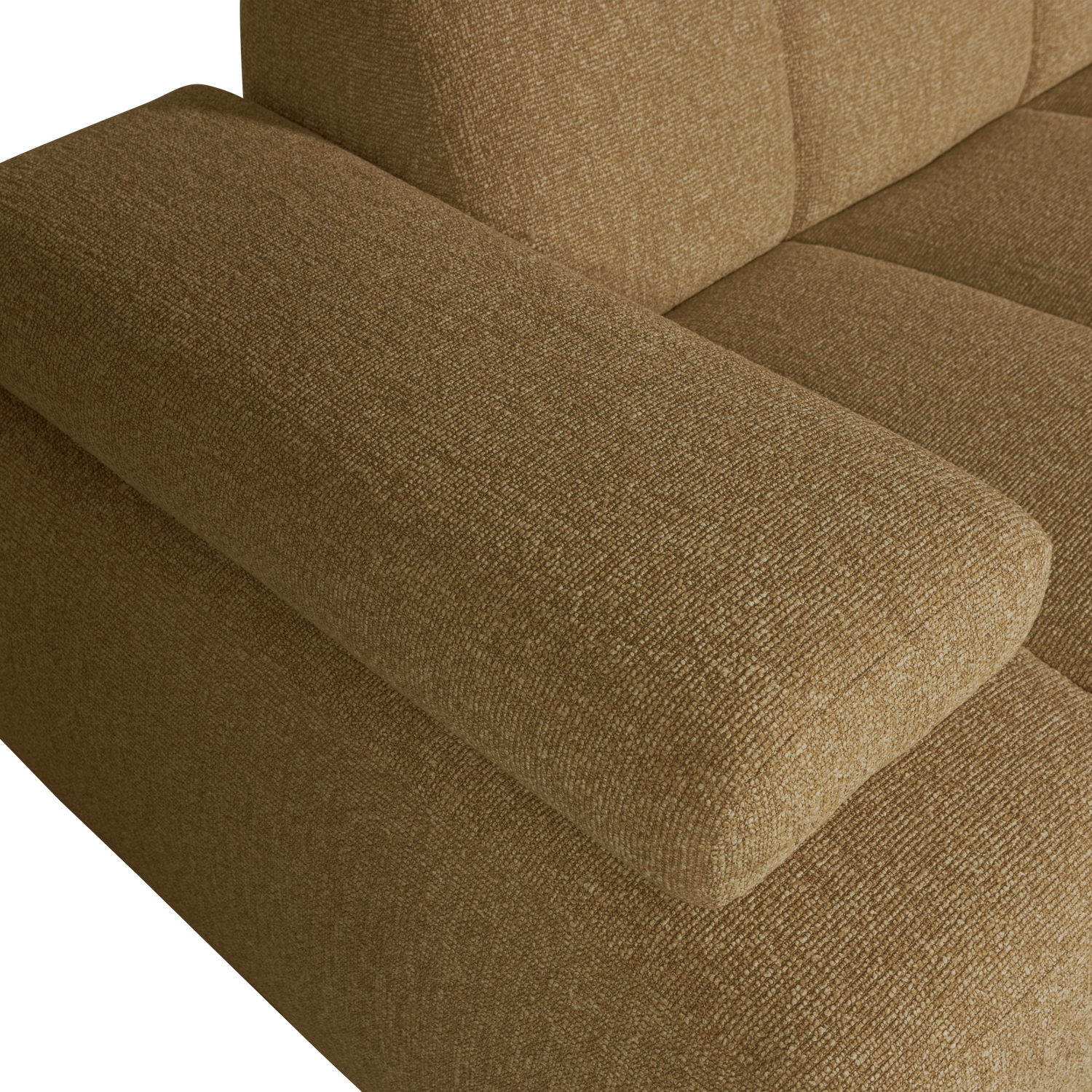 Mojo Loungebank rechts bouclé geel bruin melange - Afbeelding 8