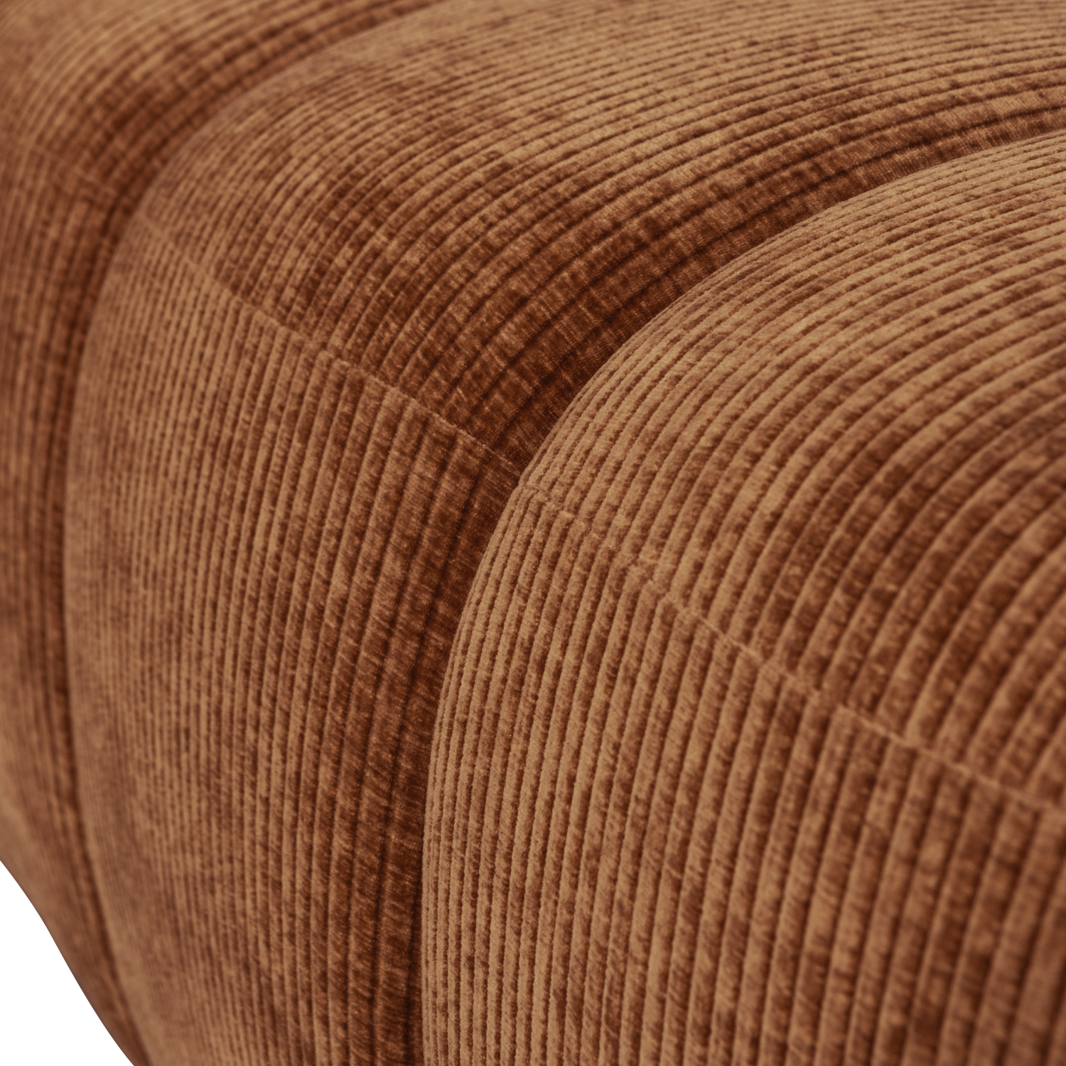 Eetkamerbank Mojo Zonder Rugleuning Geweven Rib 164cm Roestbruin - Afbeelding 3