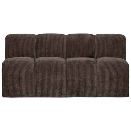 Eetkamerbank Mojo Geweven Rib, 164cm, kleur Bruin - Afbeelding 2
