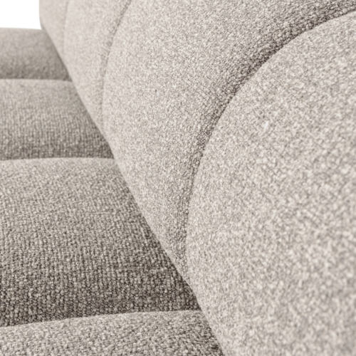 Eetkamerbank Mojo Met Rugleuning Bouclé 164cm Beige - Afbeelding 4