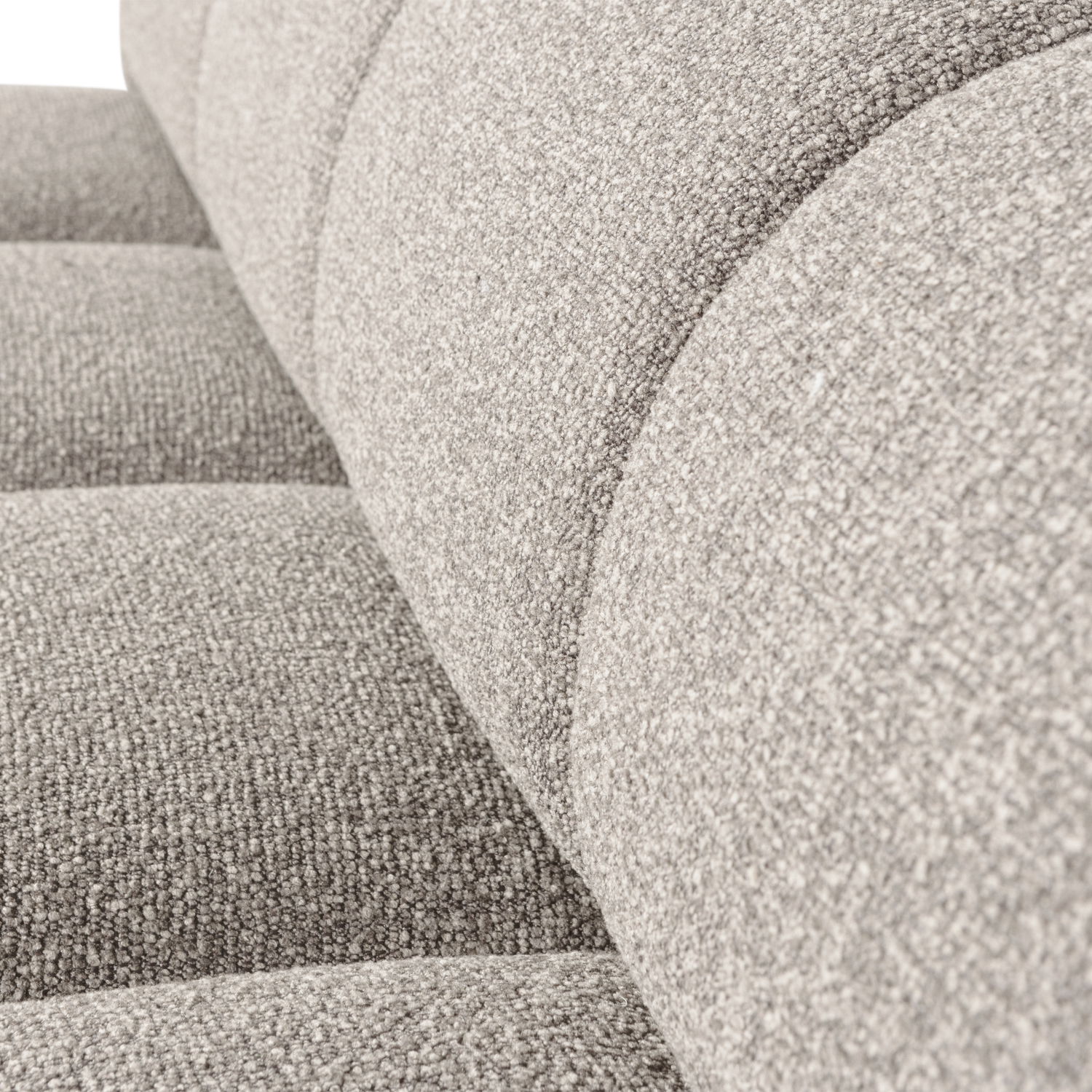 Eetkamerbank Mojo Met Rugleuning Bouclé 164cm Beige - Afbeelding 4