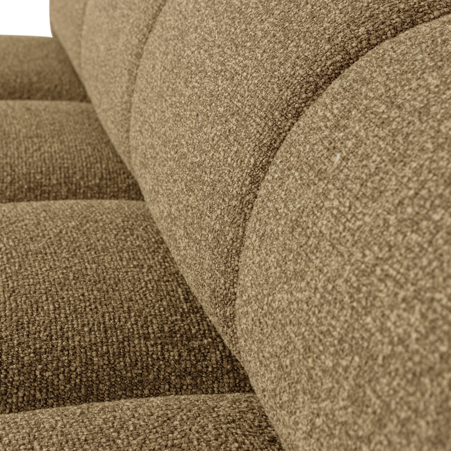 Eetkamerbank Mojo Met Rugleuning Bouclé 164cm Geelbruin - Afbeelding 4