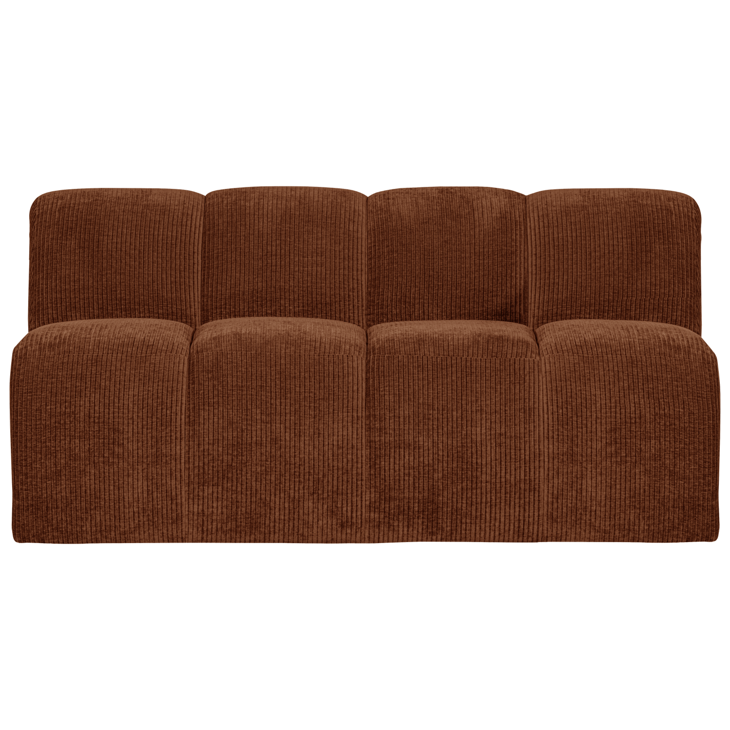 Eetkamerbank Mojo Geweven Rib, 164cm, kleur Roestbruin - Afbeelding 2