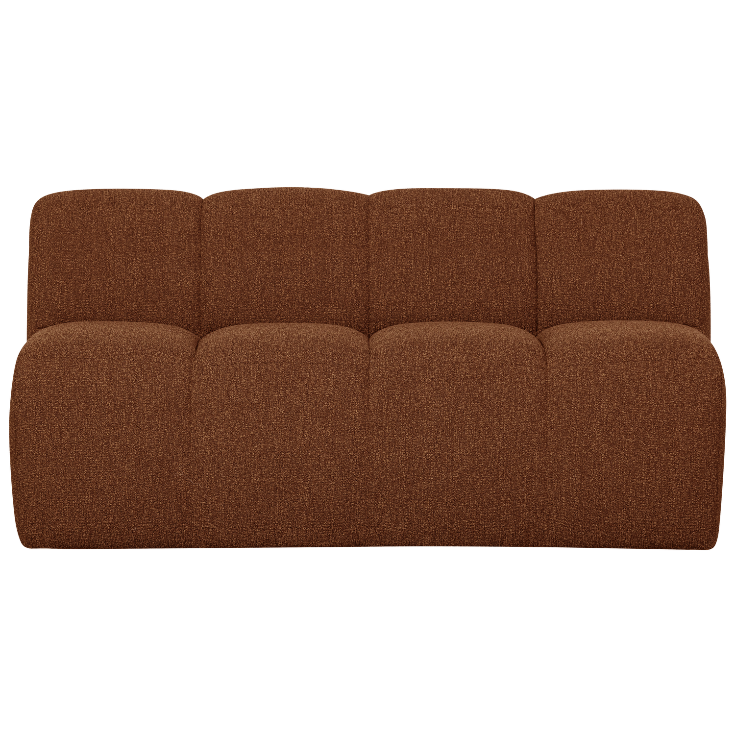 Eetkamerbank Mojo Met Rugleuning Bouclé 164cm Roestbruin - Afbeelding 2