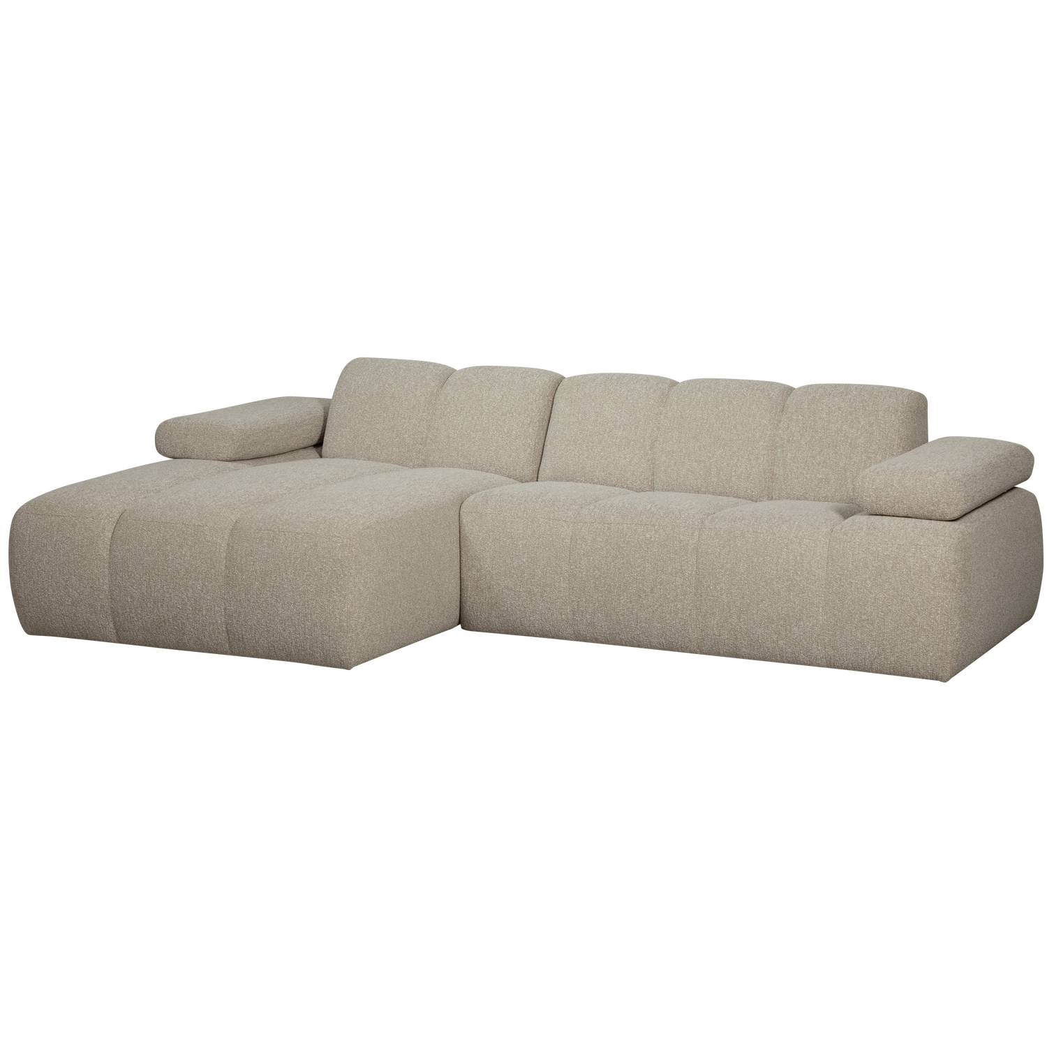 Mojo Loungebank links bouclé beige melange