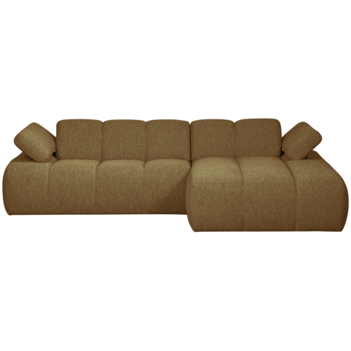 Mojo Loungebank rechts bouclé geel bruin melange - Afbeelding 3