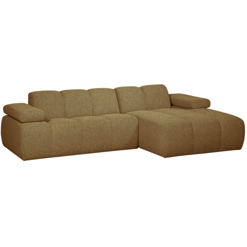 Mojo Loungebank rechts bouclé geel bruin melange - Afbeelding 6
