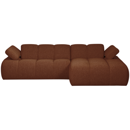 Mojo Loungebank rechts bouclé roestbruin melange - Afbeelding 3
