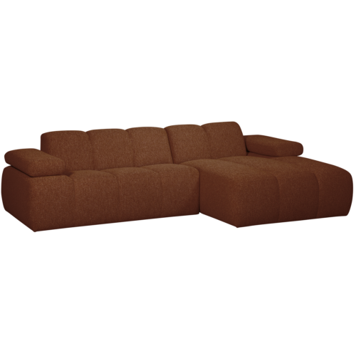 Mojo Loungebank rechts bouclé roestbruin melange - Afbeelding 6
