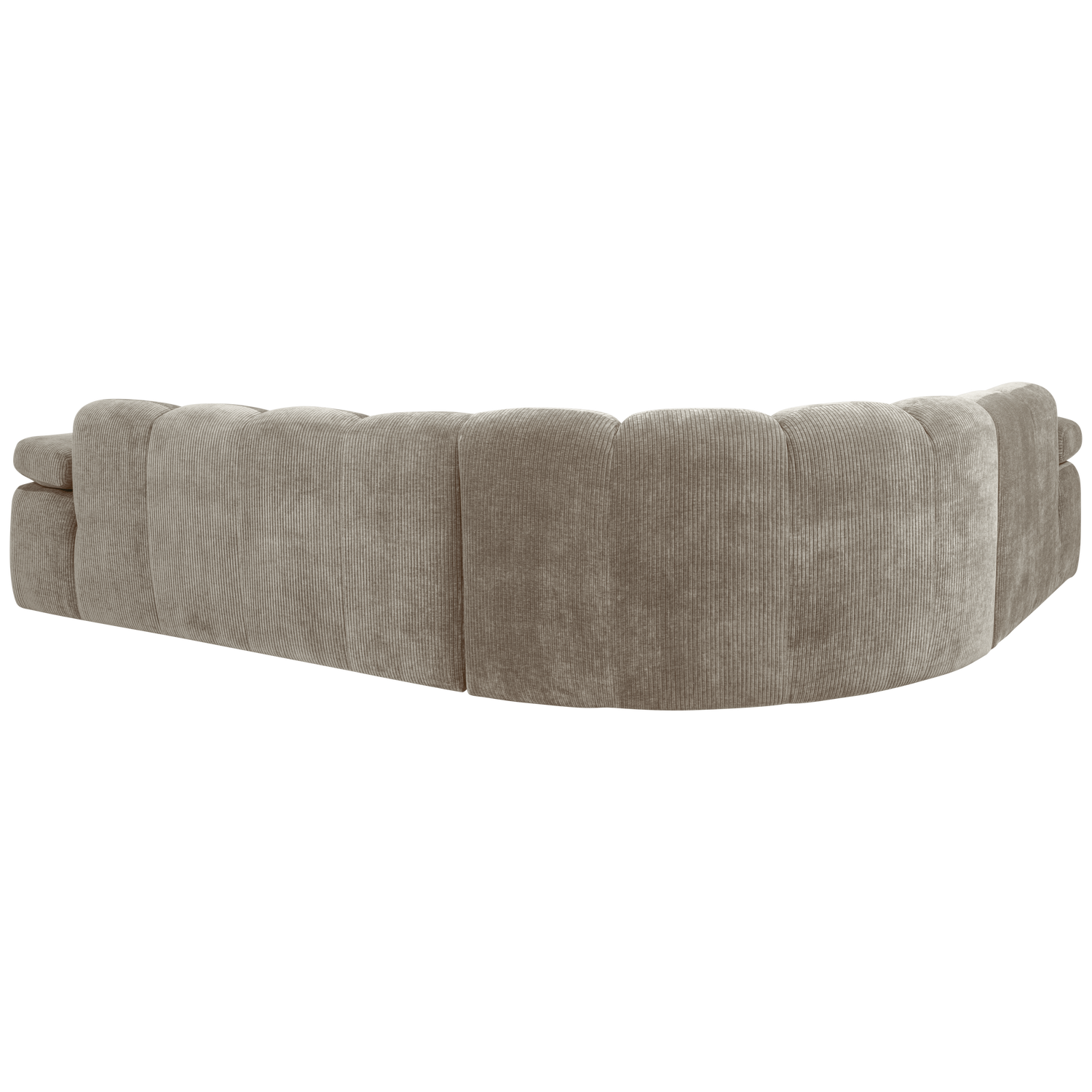 Mojo hoekbank links geweven ribstof donkerzand - Afbeelding 6