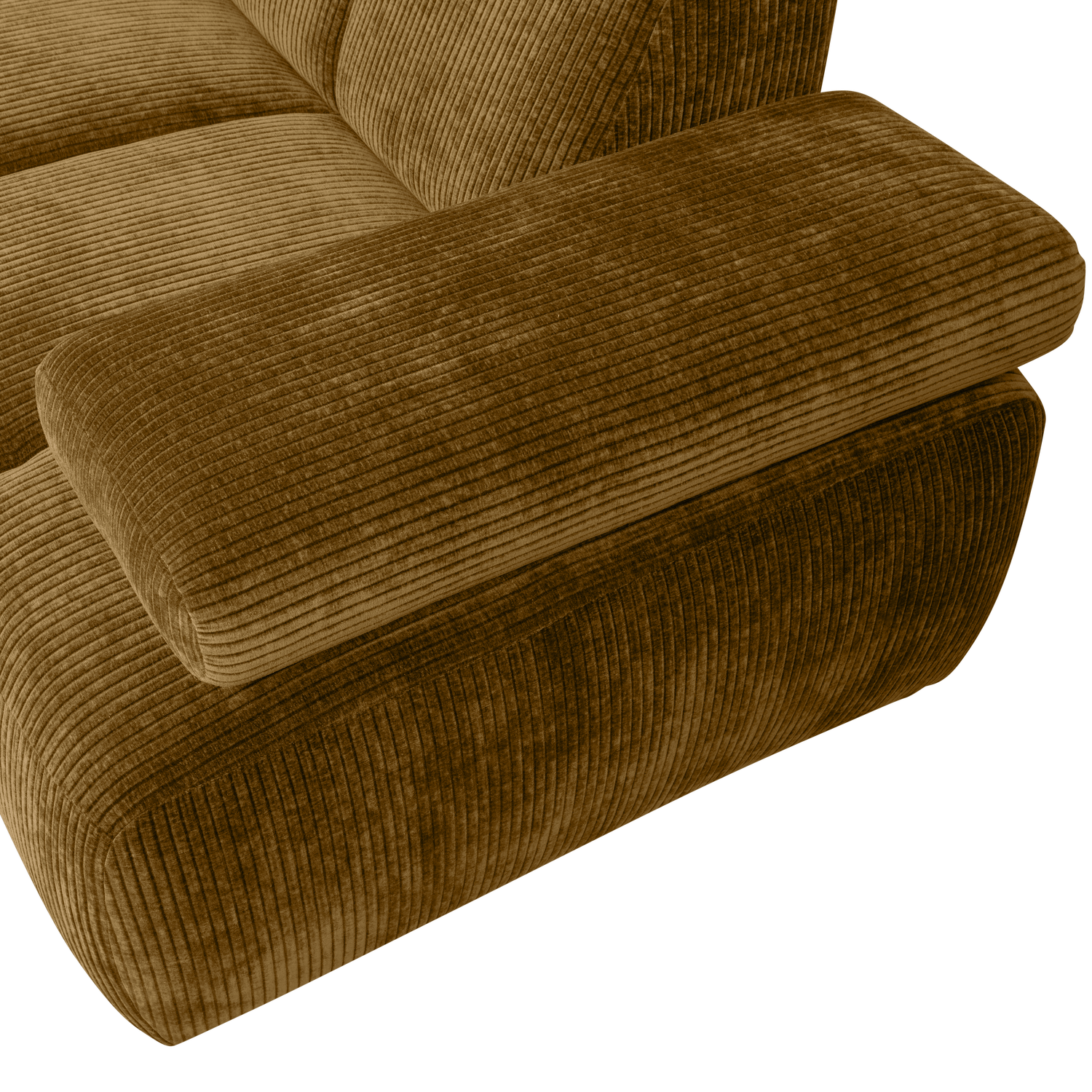 Mojo hoekbank links geweven ribstof honinggeel - Afbeelding 7